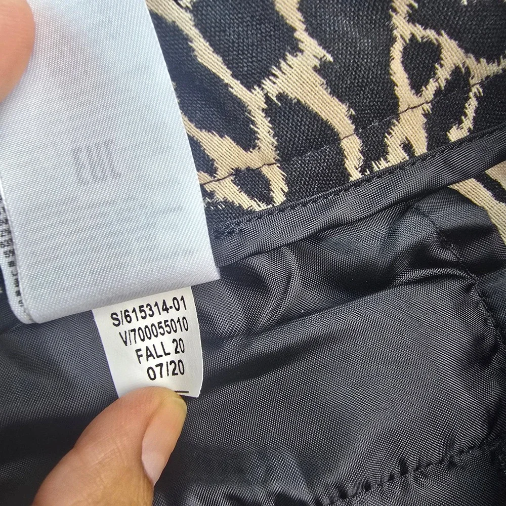 Banana Republic Sloan Leopard Animal Print Ankle Pants Tan Black Size 10